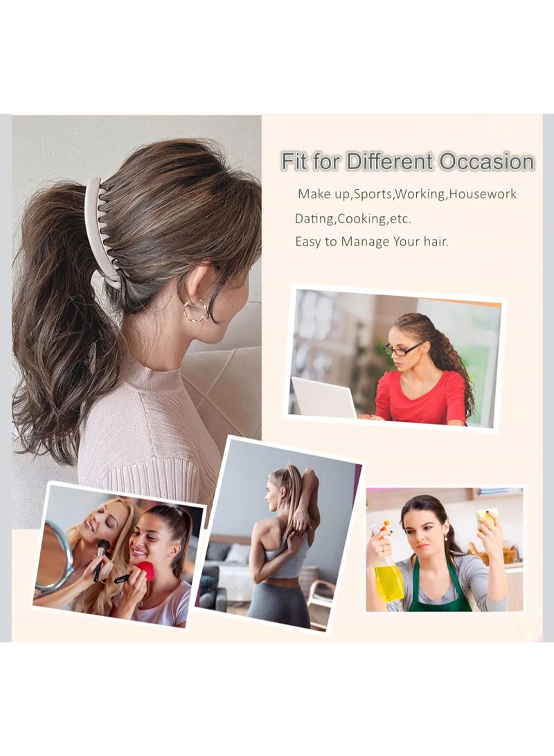 Pack of 2 Banana Hair Clips For Girls Pony Tail Hairstyle - Image 4