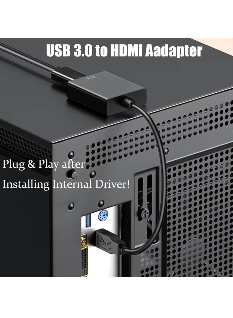 TIGER كابل محول USB 3.0 إلى HDMI – يدعم فيديو وصوت بدقة Full HD 1080P – متوافق مع الكمبيوتر الشخصي، اللابتوب وسطح المكتب – سهل التوصيل والتشغيل – نقل بيانات عالي السرعة – تصميم مدمج وقابل للحمل للاستخدام أثناء التنقل - Image 4