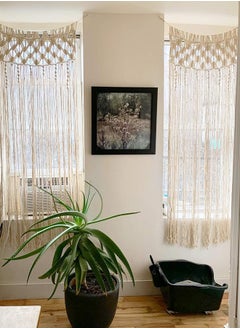 Antikiano Macrame Curtains Boho Curtains for Bedroom Window Wall Hanging 203x73 Cm  - Image 3