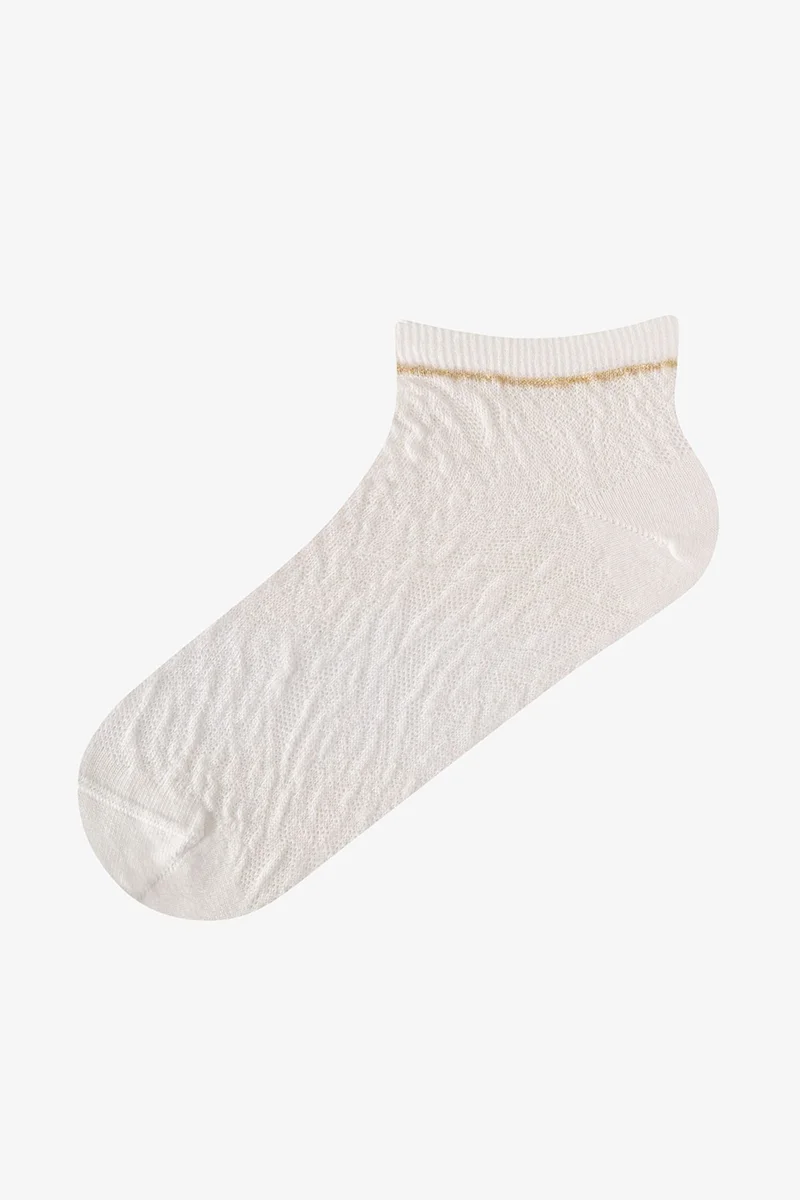Penti PENTI Shiny Line Jacquard Zebra Pattern 2-Pack No-Show Socks