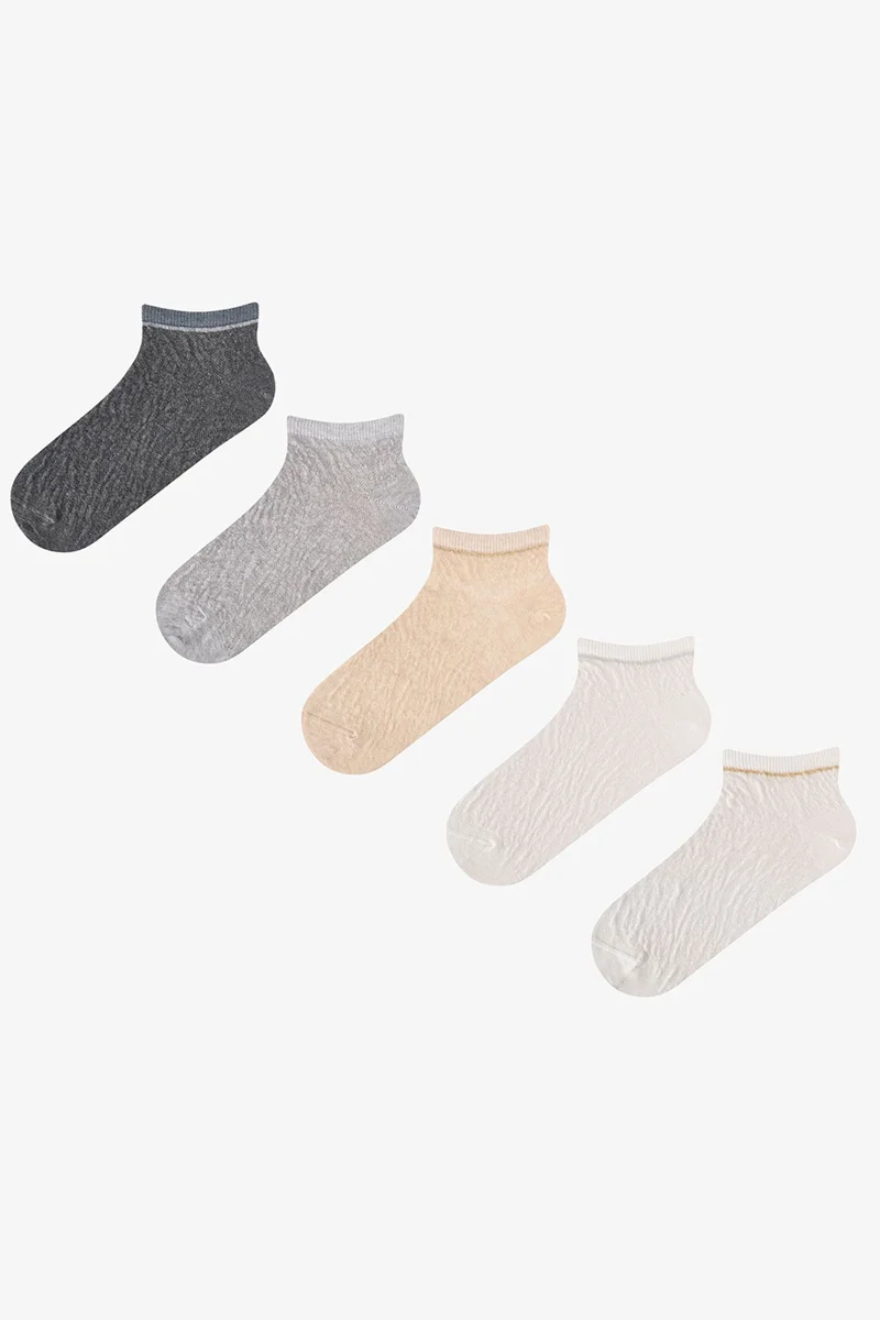 Penti PENTI Shiny Line Jacquard Zebra Pattern 2-Pack No-Show Socks