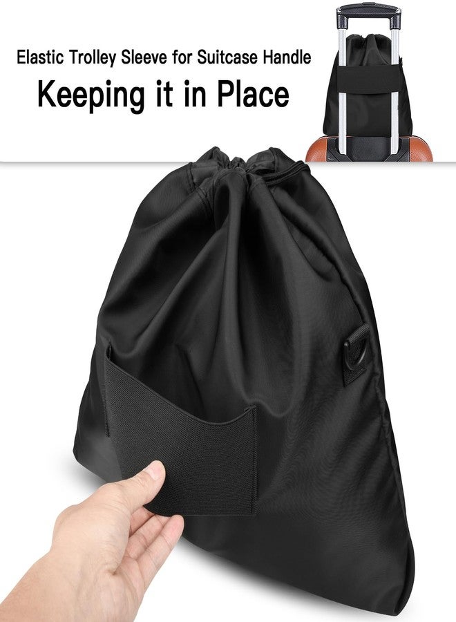 Homakover Travel Neck Pillow Bag for memory foam travel pillow,Luggage Travel Pillow Drawstring Bag Carrying Case with Trolley Sleeve&Adjustable Strap,Easily Attaches to Luggage,Backpacks - Image 4