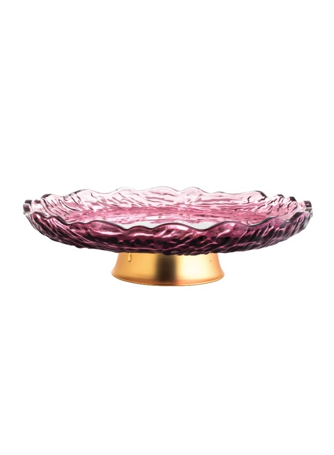 Host Luxury Glass Serving Platter With Base 45 cm - Image 3