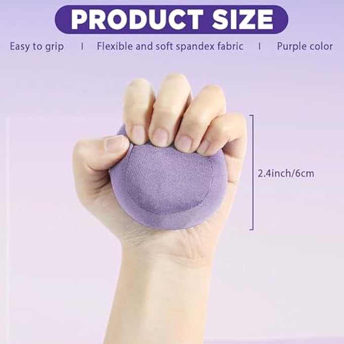 Bornerwhite 3 Pack Lavender Scented Stress Relief Balls Soft Squeezeable Fidget Toys for Anxiety Relief Relaxation & Calm Handmade Light Purple Lavender Fragrance Ideal for Home & Office - Image 2