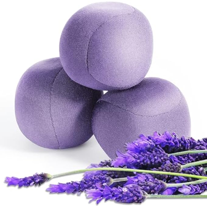 Bornerwhite 3 Pack Lavender Scented Stress Relief Balls Soft Squeezeable Fidget Toys for Anxiety Relief Relaxation & Calm Handmade Light Purple Lavender Fragrance Ideal for Home & Office - Image 1