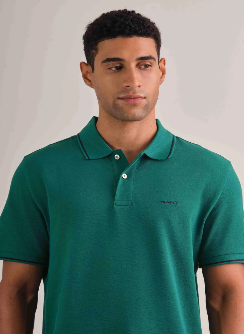 غانت Gant Tipping Short Sleeve Pique Polo