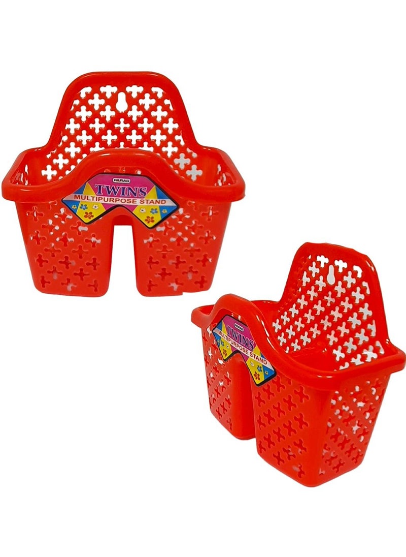 Generic - Multi Utility Plastic Stand Rack Set of 3 Pieces - Small, Assorted Color - Image 1