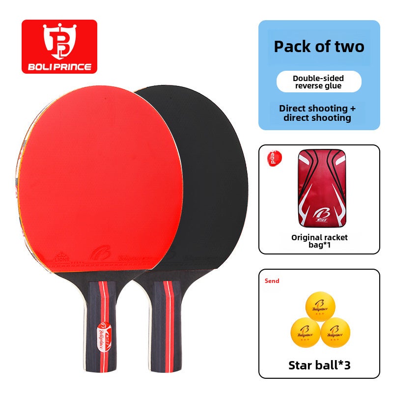 Generic Pro King Ping Pong Paddle Set for Beginners Straight Shot Set 
