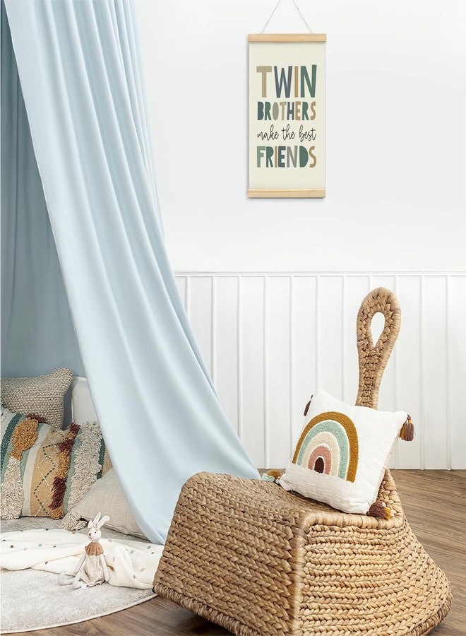 foedor Friend Gift Twin Baby Essentials Poster Hanger Frame,Twins Items Must Haves Wall Sign Decor for Nursery Baby Kids Girl Boy Teen Bedroom Playroom,Born Together Friends Forever - Image 2