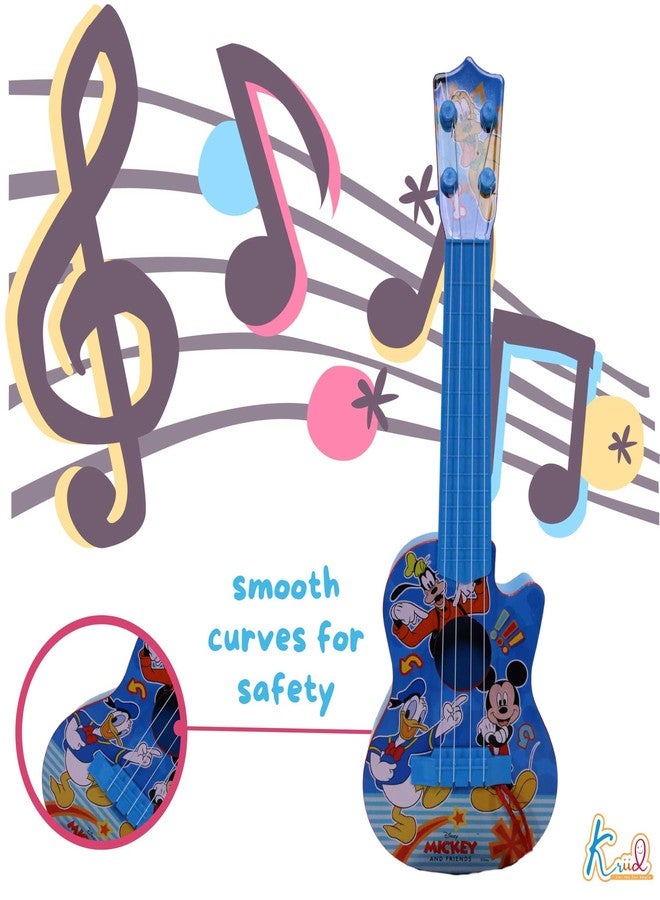 Kriiddaank Disney Mickey Mouse Small Guitar for Kids - 4 String Toy Musical Instrument with Adjustable Tension, Fingerstyle Tab & Pick - Portable, Safe & Educational Gift for Boys & Girls Ages 3+ - Image 4