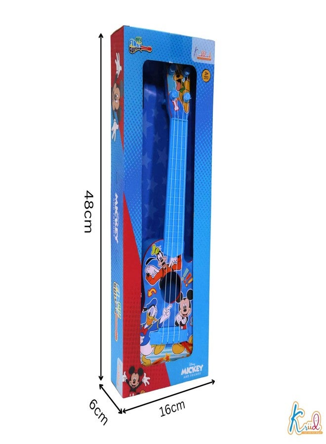 Kriiddaank Disney Mickey Mouse Small Guitar for Kids - 4 String Toy Musical Instrument with Adjustable Tension, Fingerstyle Tab & Pick - Portable, Safe & Educational Gift for Boys & Girls Ages 3+ - Image 3