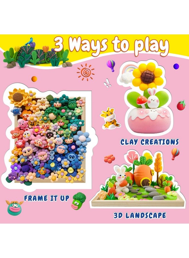 Kiditos Air Dry Clay With Picture Frame24 Colors Modeling Clay Painting Diy Kit For Kids And Adultssoft&Ultra Lightchristmas&Birthday Gifts Education Craft Toy With Sculpting Tools - Image 2