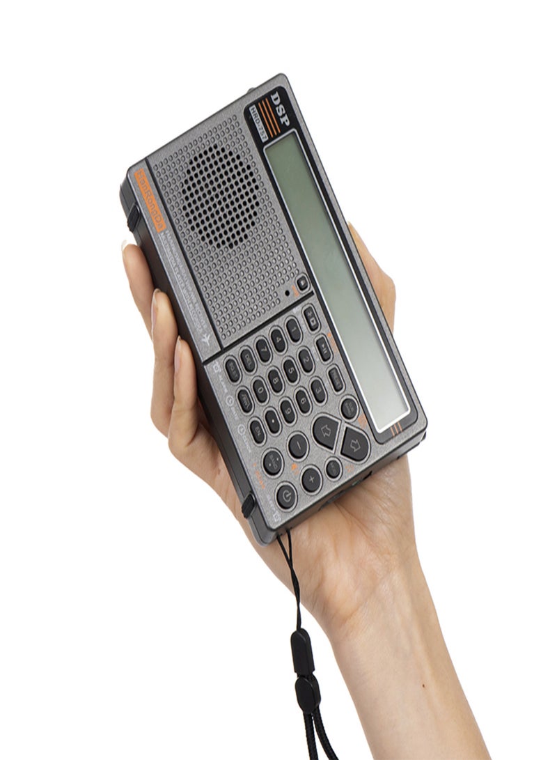 هان رونغدا راديو HanRongDa HRD-757 متعدد النطاقات FM AM MW SW V.UHF AIR WB محمول مع تحكم بالتطبيق BT TF مشغل موسيقى SOS منبه مصباح يدوي ساعة منبه - Image 3