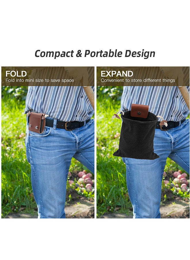 Generic Collapsible Belt Bag with Hook Strap Foraging Bag Adjustable Collecting Pouch for Hiking Camping Backpacking  - Image 2