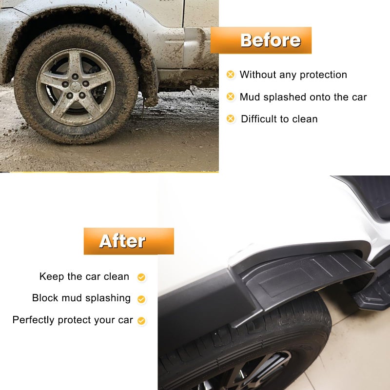 Generic Heutamo Fender Flares Compatible with Toyota Land Cruiser Prado 250 J250 LC250 2024 2025 Accessories, Car Exterior Rear Fender Mud Guards Trim Accessories,2Pcs  - Image 2