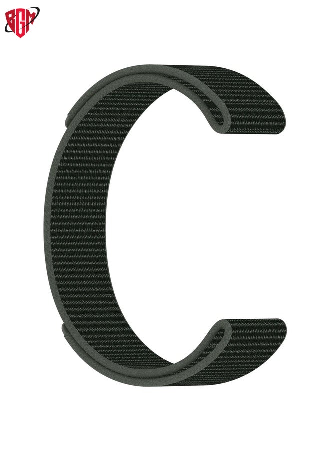 BGM Watch Band Strap For Garmin Fenix 8 AMOLED 51mm Nylon Hook and Loop Fastener 26mm Watch Band(Army Green)  - Image 3