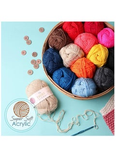 Arabest 73 Piece Crochet Kit with Crochet Hooks Yarn Set, Premium Bundle Includes Yarn Balls Needles Accessories Kit Canvas Tote Bag and Lot More Starter Pack for Kids Adults Beginner Professionals  - Image 4