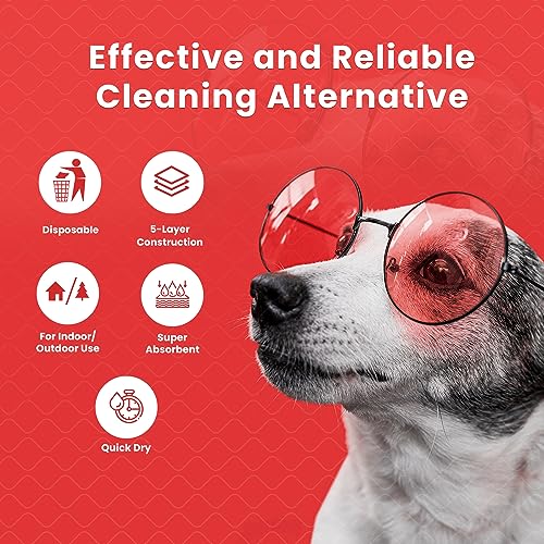 PUPPEE Pet Training Pads For Dogs, Cats, Puppies & Pets, Super Absorbent Urine Mats | Poop & Pee Trainer | Potty Pads, Pet & Puppy Peeing Toilet Trainer | 100% Water Proof & Non Slippery- 60X45CM ( Medium ) - 25 COUNT - Image 3