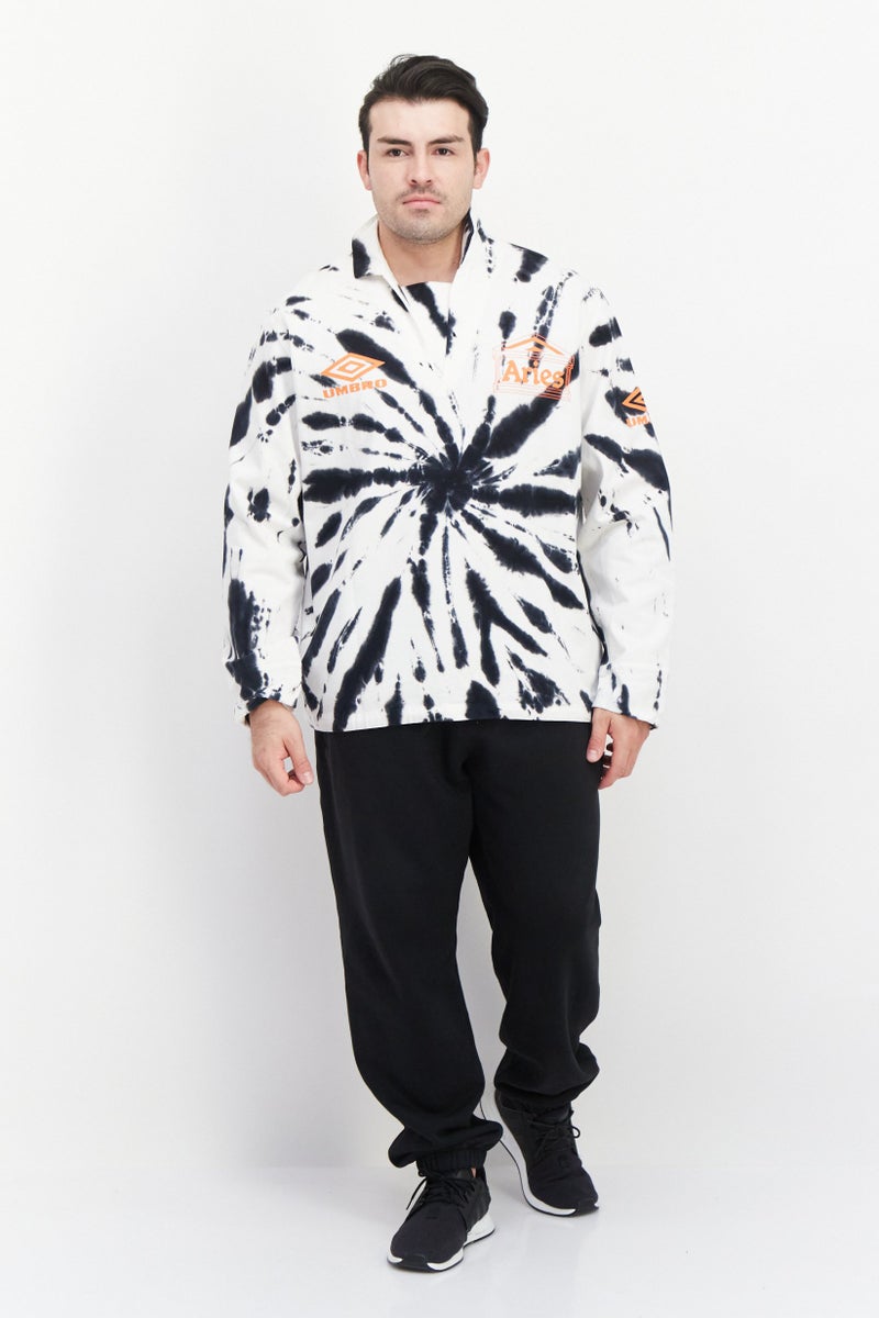 umbro سويت شيرت رياضي للرجال بتصميم أريز مع تداخل ألوان، مزيج أبيض - Image 4