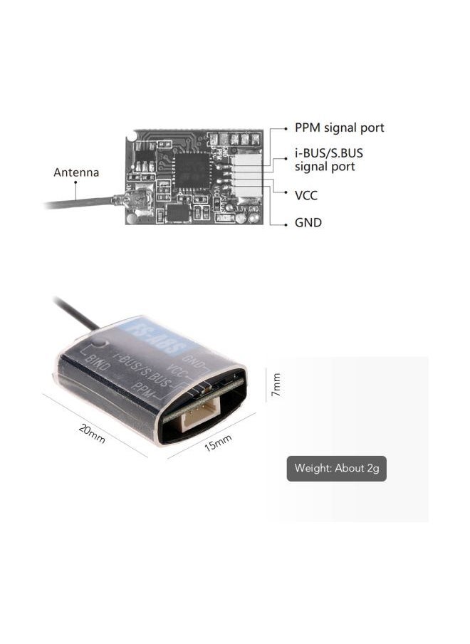 NIBEMINENT - 8CH Receiver PPM i-Bus SBUS Output - Image 1