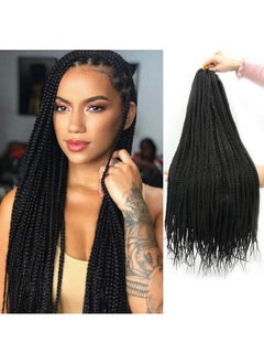 Box Braids Crochet Hair Braids Prelooped Crochet Box Braids 24 Inch Medium Box Braid 22Strands Color Black Heat Resistant Fiber Hair (24 Inch Black 1B) - pzsku/ZE028F2DD2B098BEA05C1Z/45/_/1721025041/965ee99f-5e0a-4532-b6be-33fb91062329