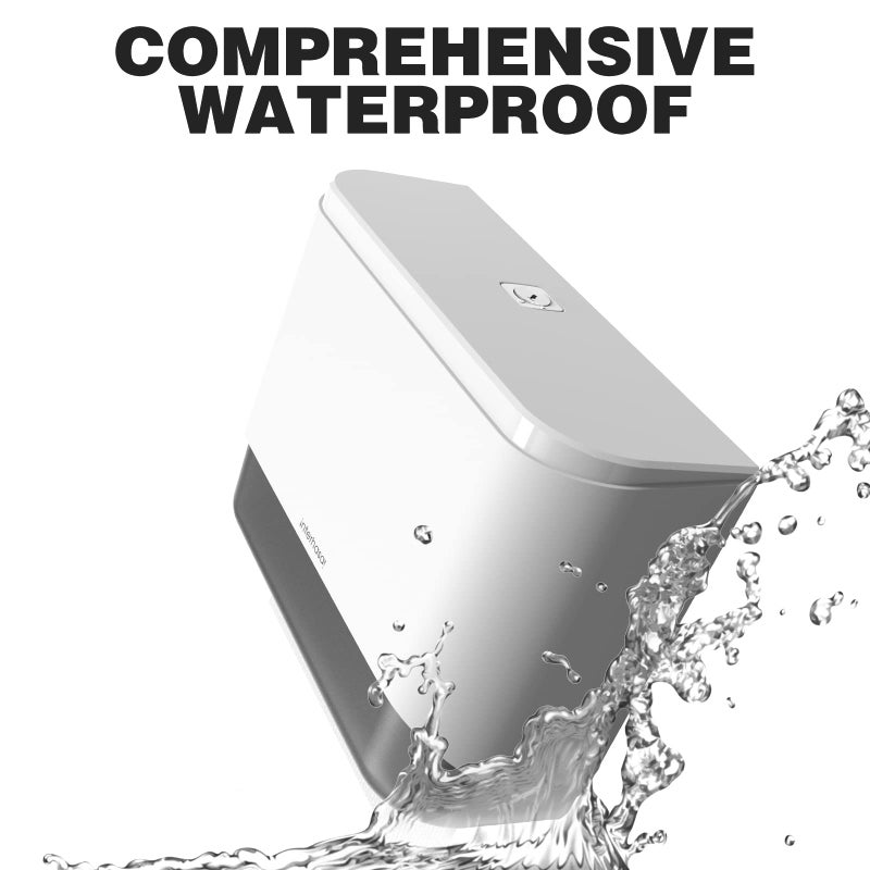 interhasa! Hand Towel Paper Dispenser Multifold/Trifold/M Fold Tissue Toilet Paper Holder ABS Wall Mounted for Home Bathroom Kitchen, Toilet Paper Box Tissue Organizer, White - Image 3