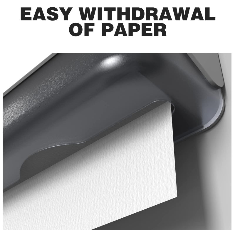 interhasa! Hand Towel Paper Dispenser Multifold/Trifold/M Fold Tissue Toilet Paper Holder ABS Wall Mounted for Home Bathroom Kitchen, Toilet Paper Box Tissue Organizer, White - Image 4