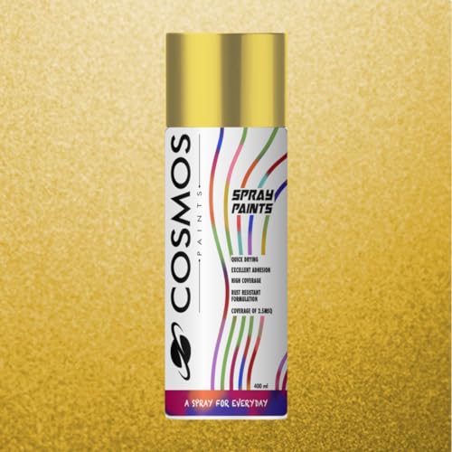 Cosmos Paints Gold & Silver Spray Paint 200ml (Pack Of 2 Can) - Image 2