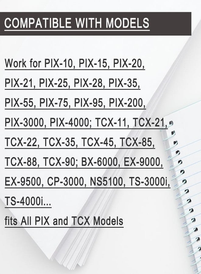 BOEDCN (6 Pack) Compatible Ribbon PIX and TCX Time Clock Ribbon Replacement for Amano PIX10/15/20/21/25/35/28/55/75/95/200/3000/4000,TCX-11/21/22/35/45/85/88/90 fits PIX and TCX All Models, Black - Image 3