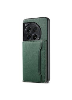 erorex For OnePlus Ace 3 Calf Texture Card Bag Design Full Coverage Phone Case(Green) 