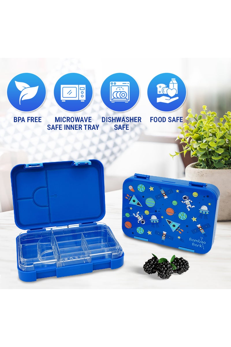 Bamboo Bark childrens kids tritan lunch box, bento, snack box with compartments for school nursery toddler lunchbox - Image 4