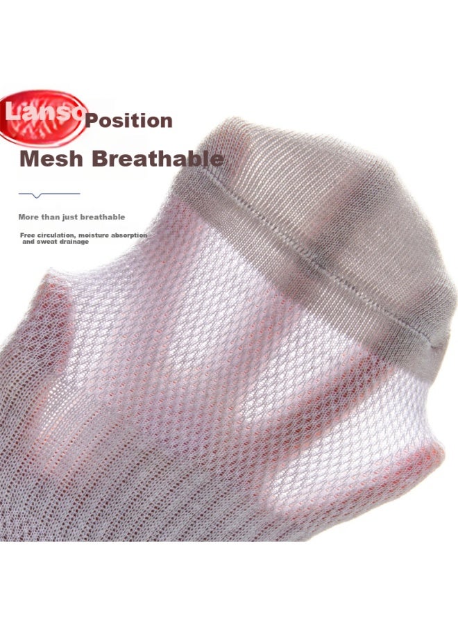 LANG SHA Langsha Children's Socks, Boys' Youth Summer Thin Mid-calf Socks, Big Kids High School Students Mesh Breathable Sports Socks - Image 4