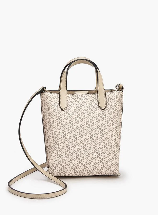 Celeste  Monogram Print Tote Bag With Double Handle for Women | Best Price UAE