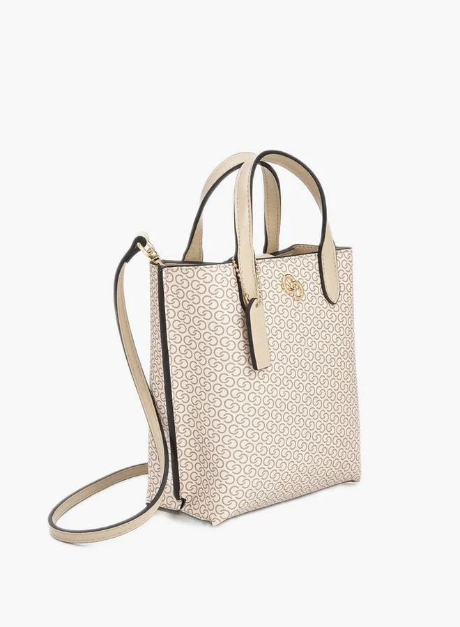 Celeste  Monogram Print Tote Bag With Double Handle for Women | Best Price UAE