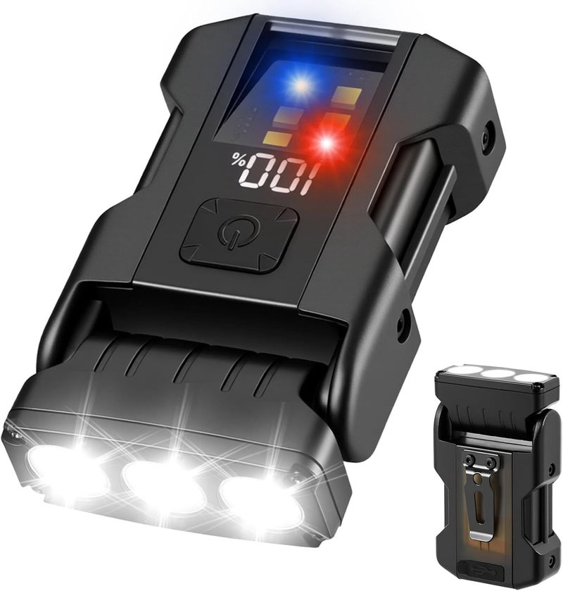 Aolso Mini LED Torch Rechargeable - 550 Lumen Super Bright Flashlight with Magnetic Base and 80° Rotatable Design - Image 1