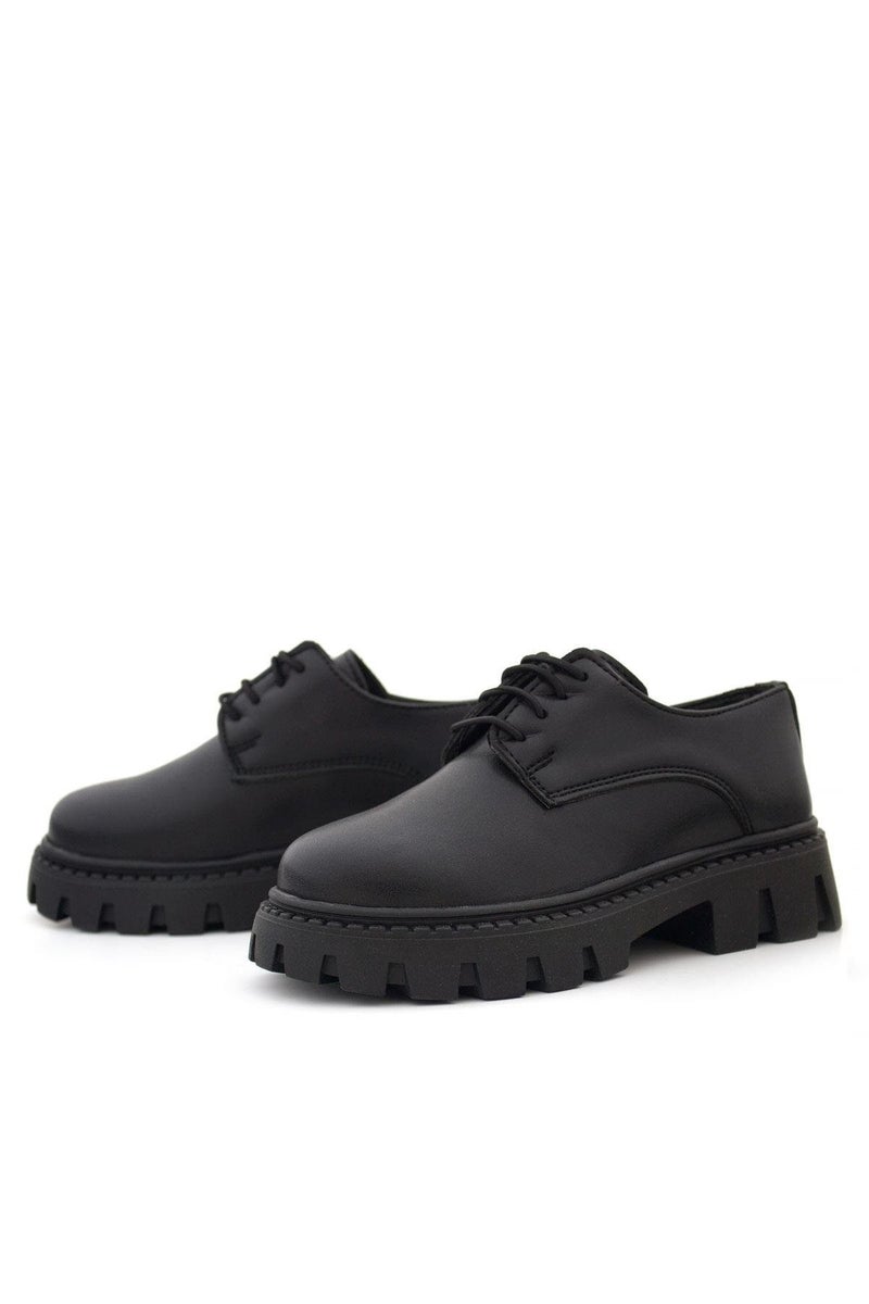 Rakerplus Raker Plus Girls' School Oxford Shoes, Matte Black, Lace-up - Image 5