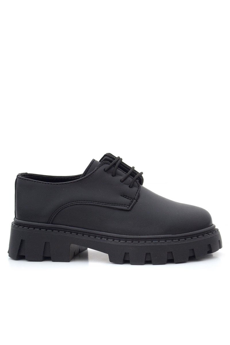Rakerplus Raker Plus Girls' School Oxford Shoes, Matte Black, Lace-up - Image 3