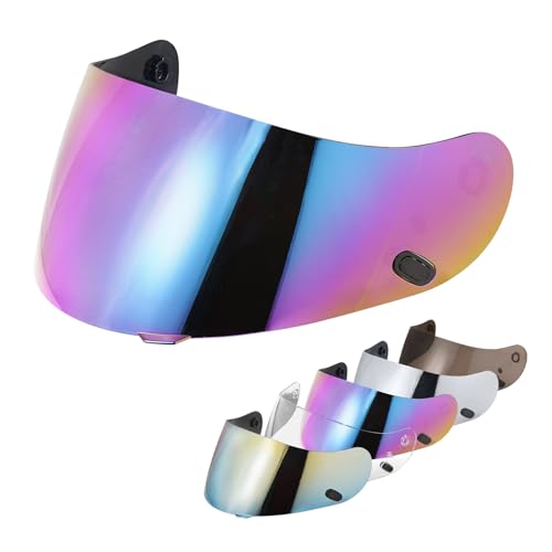 VCOROS Motorcycle Helmet Face Shield Visor Repalcement for HJC Helmet HJ-09 CL-15 CL-17 CL-16 CL-SP AC-12 FS-10 CS-R1 IS-16 CS-R2 Shield(Rainbow) - Image 1