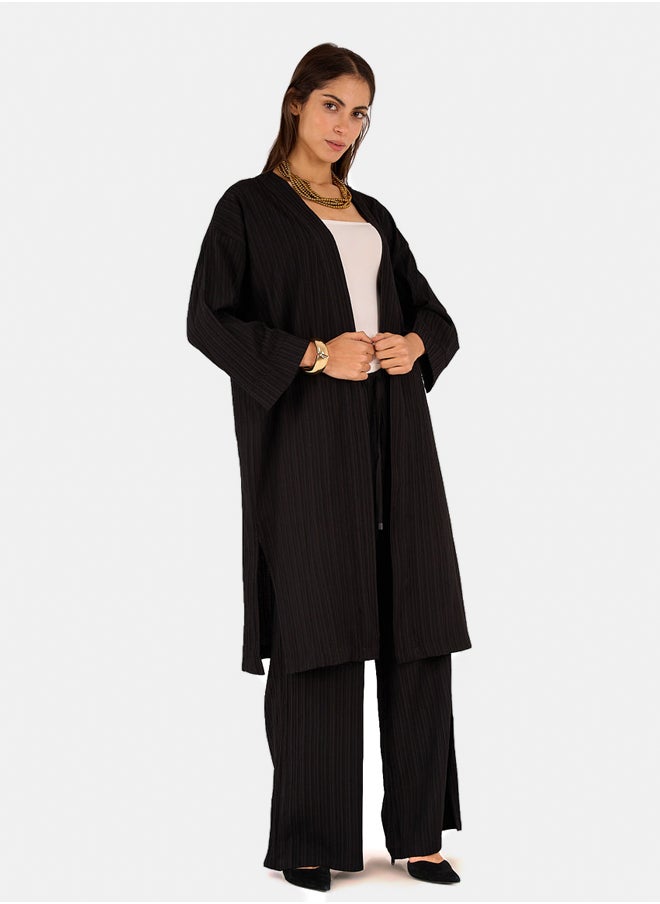 Clue Textured Pattern Midi Kimono  - Image 2
