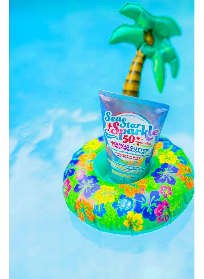 Sunshine & Glitter Sea Star Sparkle Biodegradable Glitter Sunscreen Spf 50 Mermaid Watermelon Lemonade Water Resistant Vegan & Cruelty Free Tsa Approved Travel Ready 3.4 Oz… - Image 4