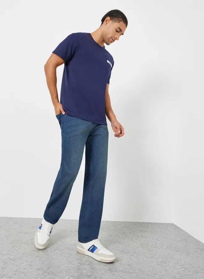 Styli Men Light Wash Regular Fit Jeans