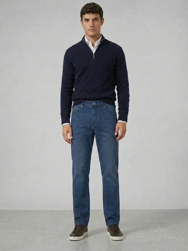 Styli Men Light Wash Regular Fit Jeans