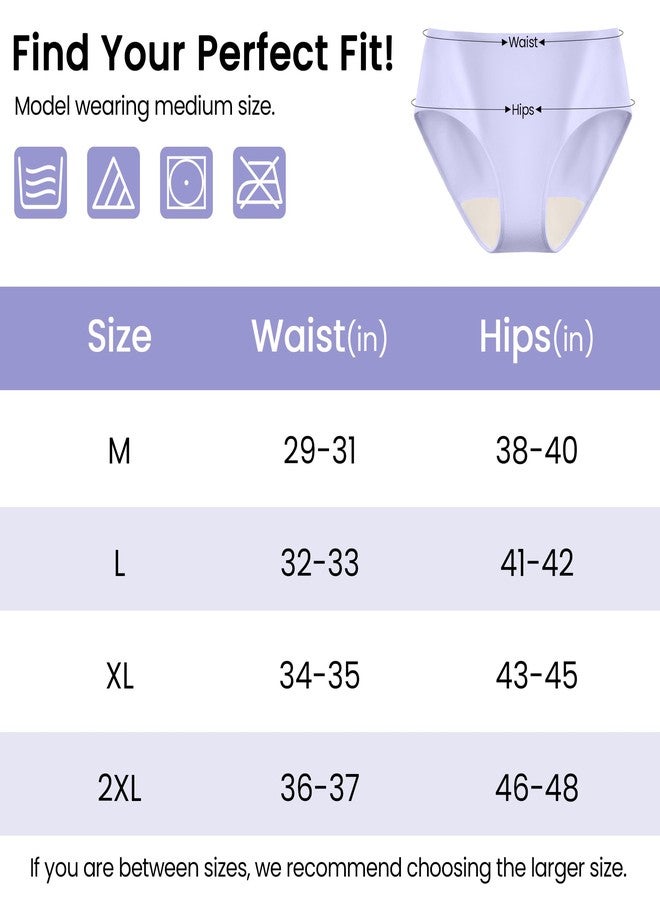 BATTEWA Mid-Waist Incontinence Underwear for Women Leak Proof Panties Protective Briefs for Bladder Control Washable Absorbency 40ML,3Pack (Large,3 Color - Image 4