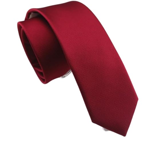 Young Arrow Premium Microfiber Matte Finish Necktie for Men – Solid Formal Tie for Office, Wedding, Party, Groom & Groomsmen (Maroon) - Image 1