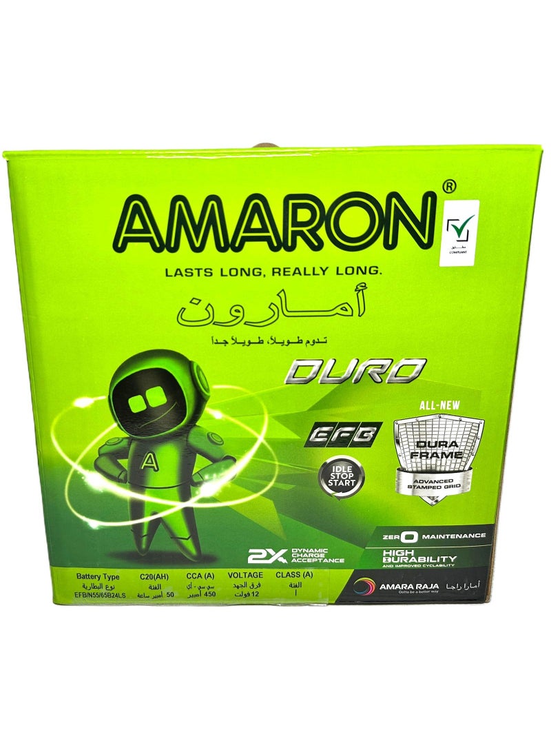 Amaron Car Battery 12V 50AH NS60LS-EFB - Image 1