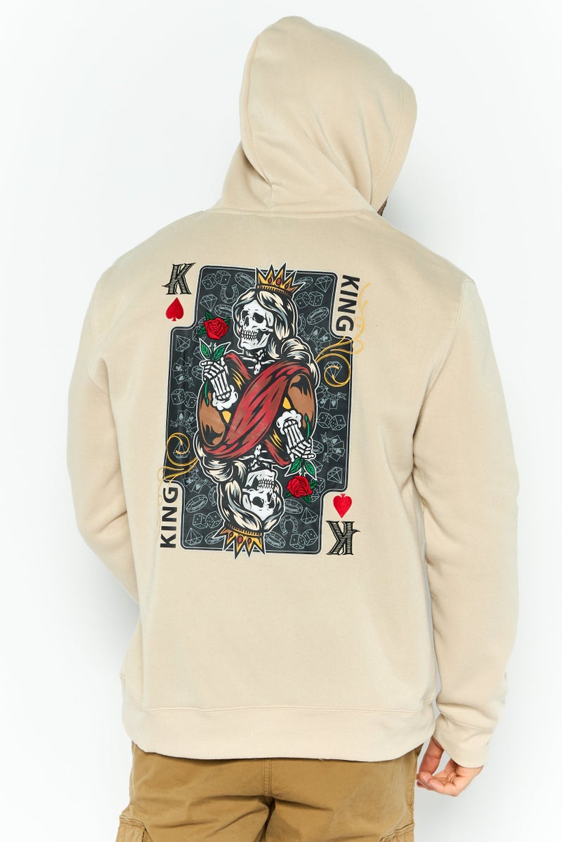 MEMBERS ONLY Men Hooded Embroidered Logo Long Sleeves Sweatshirt, Beige - Image 4