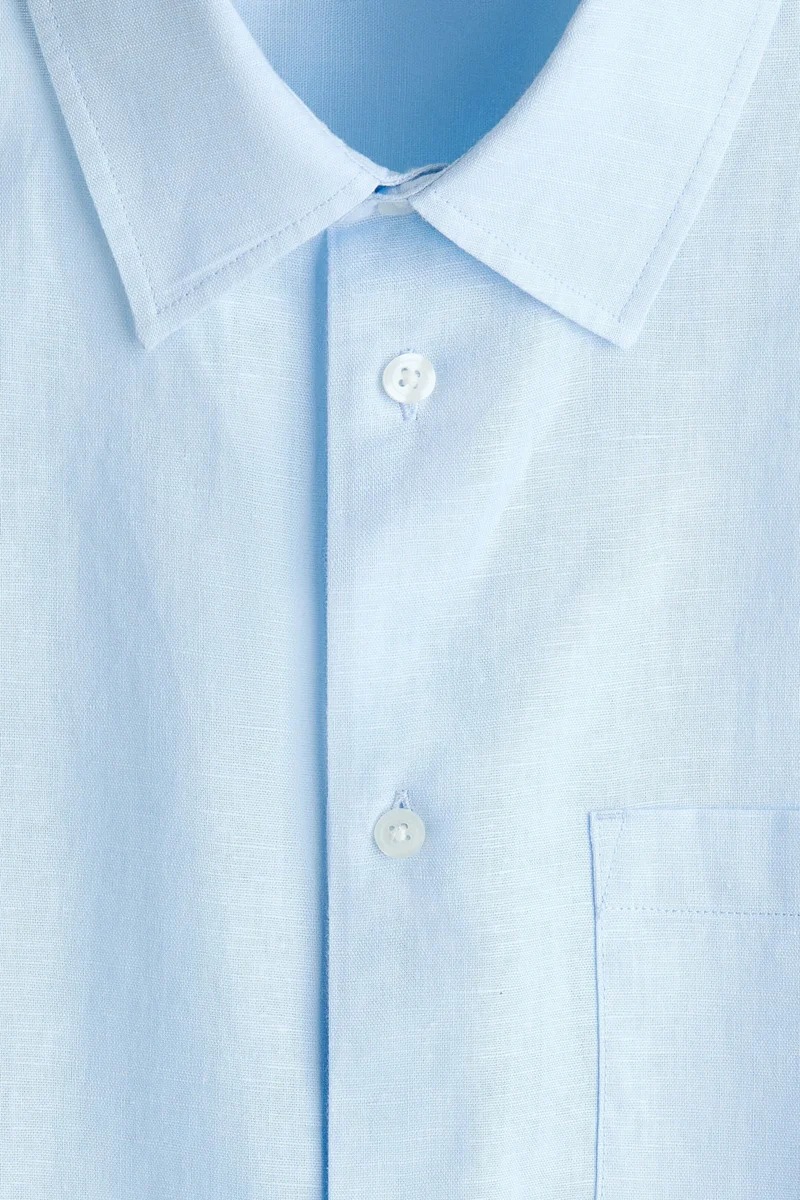H&M  Relaxed Fit Linen-blend shirt for Men | Best Price UAE