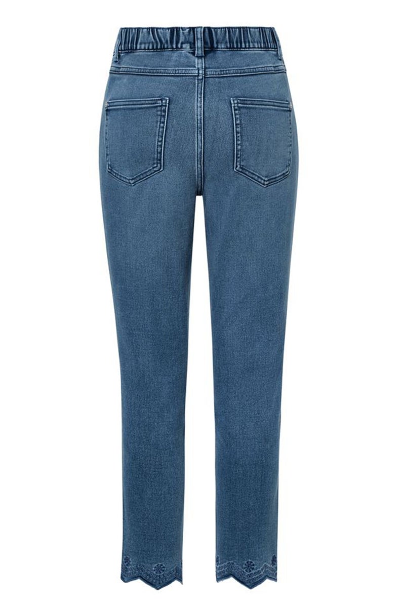 Tchibo جينز دنيم مغسول ضيق للنساء، أزرق - Image 3