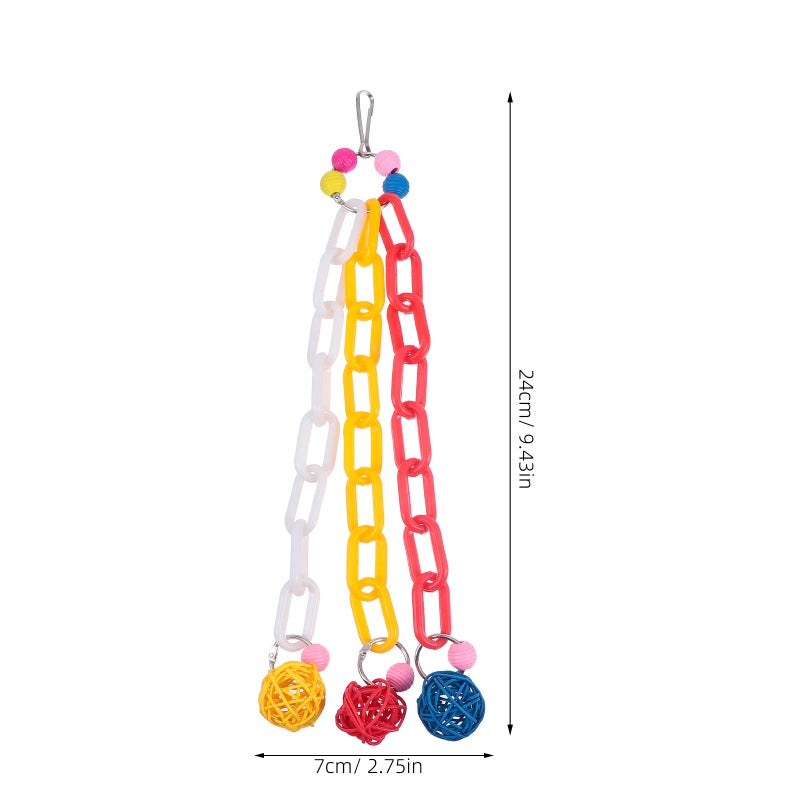 🧸 ألعاب طيور متينة للعض واللعب معلقة بسلسلة لقفص - Image 3