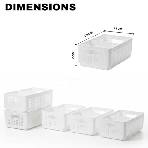 DecoLogy Clothes Organizer for Wardrobe Cupboard Organizer for Clothes Foldable and Stackable Closet Organizer Drawer Organizer for Clothes (6PCS-Small (Mini Drawer Organisers), White) - Image 3